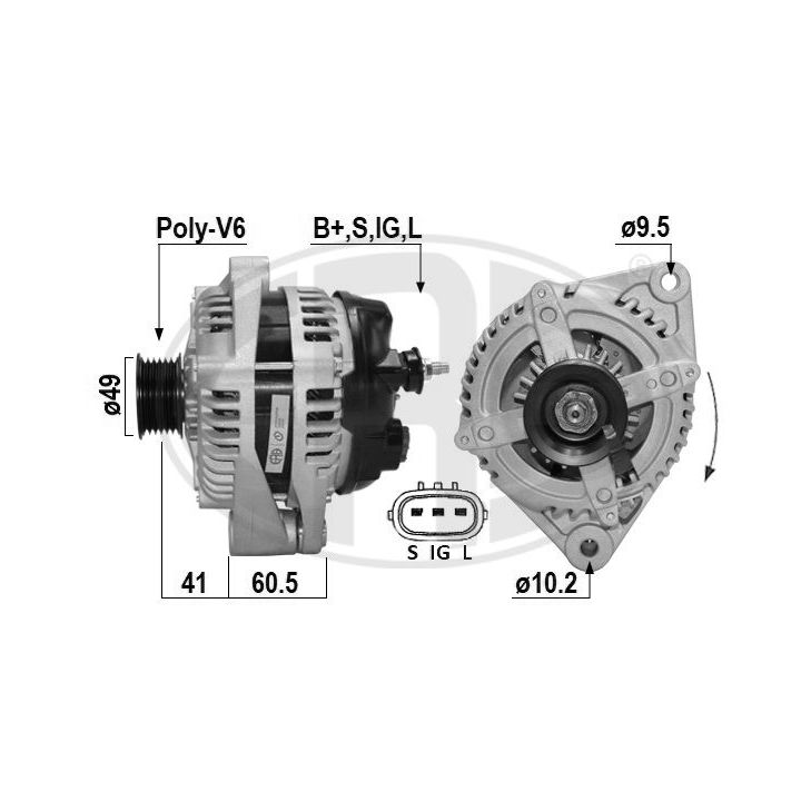 Kintamosios srovės generatorius ERA 209681A