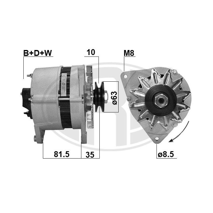 Kintamosios srovės generatorius ERA 210002A
