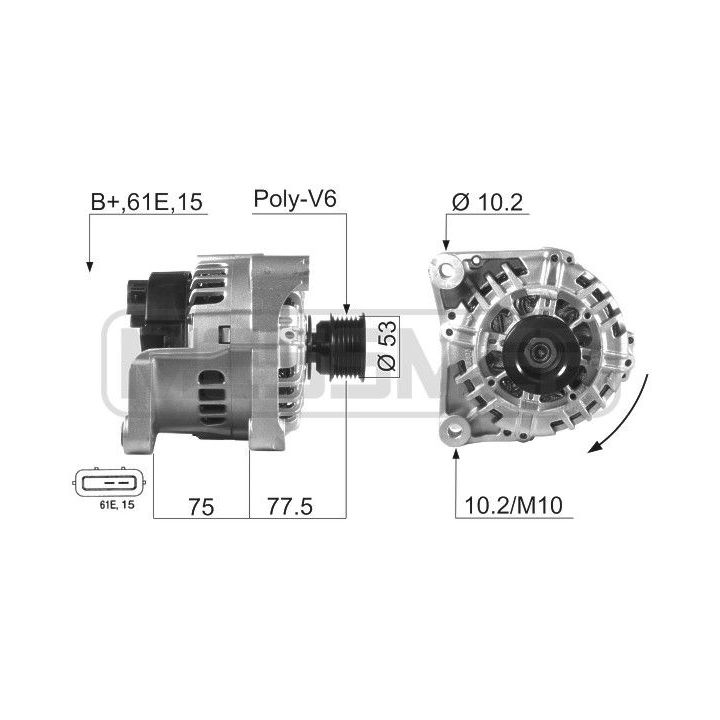 Kintamosios srovės generatorius ERA 210012A