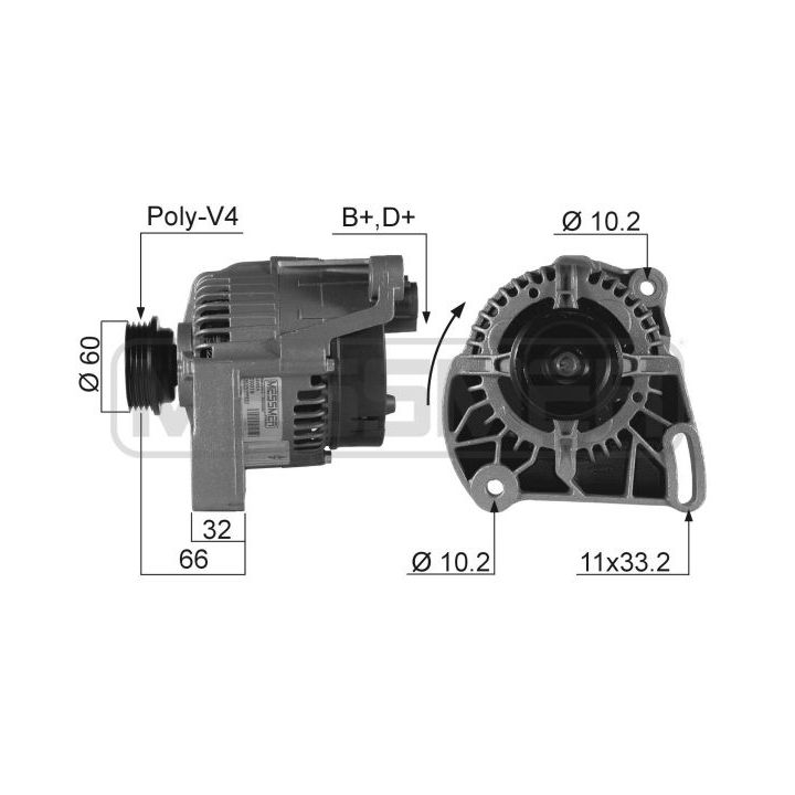 Kintamosios srovės generatorius ERA 210019R