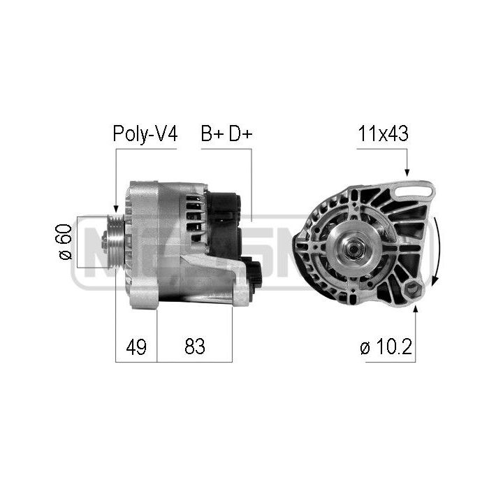 Kintamosios srovės generatorius ERA 210086A