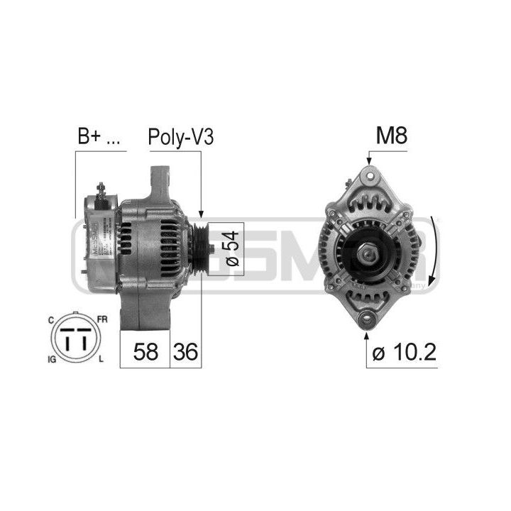 Kintamosios srovės generatorius ERA 210119R