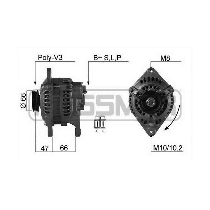 Kintamosios srovės generatorius ERA 210158R