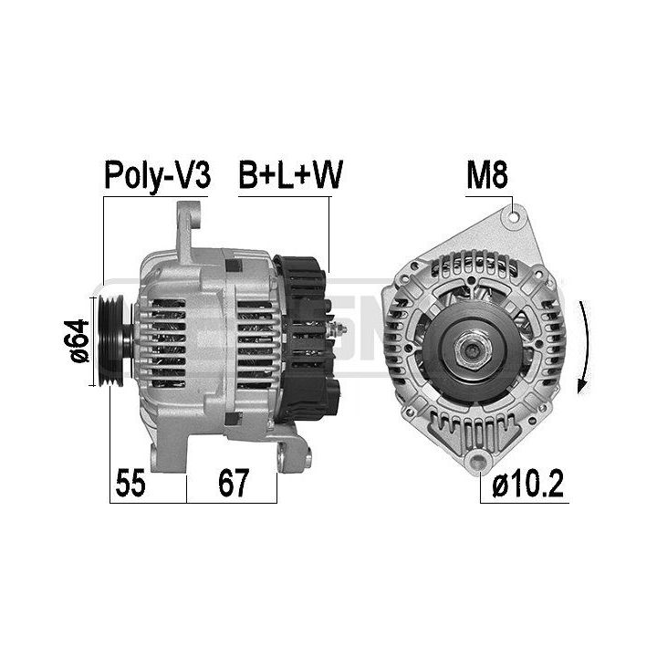 Kintamosios srovės generatorius ERA 210166R