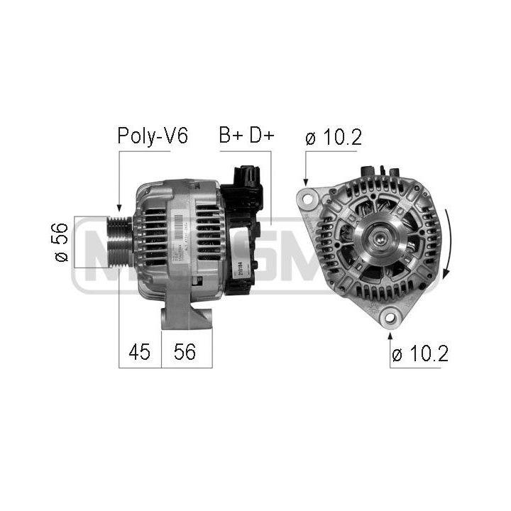 Kintamosios srovės generatorius ERA 210184R