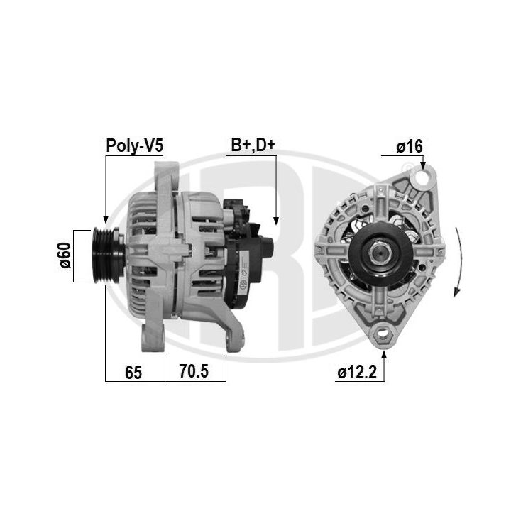 Kintamosios srovės generatorius ERA 210254