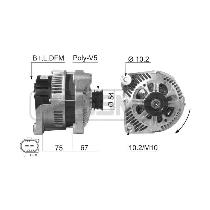 Kintamosios srovės generatorius ERA 210260A