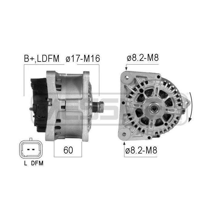 Kintamosios srovės generatorius ERA 210280A