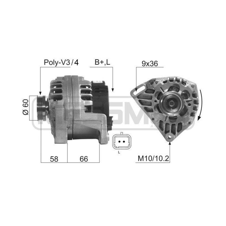 Kintamosios srovės generatorius ERA 210286A