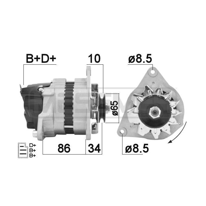 Kintamosios srovės generatorius ERA 210343A
