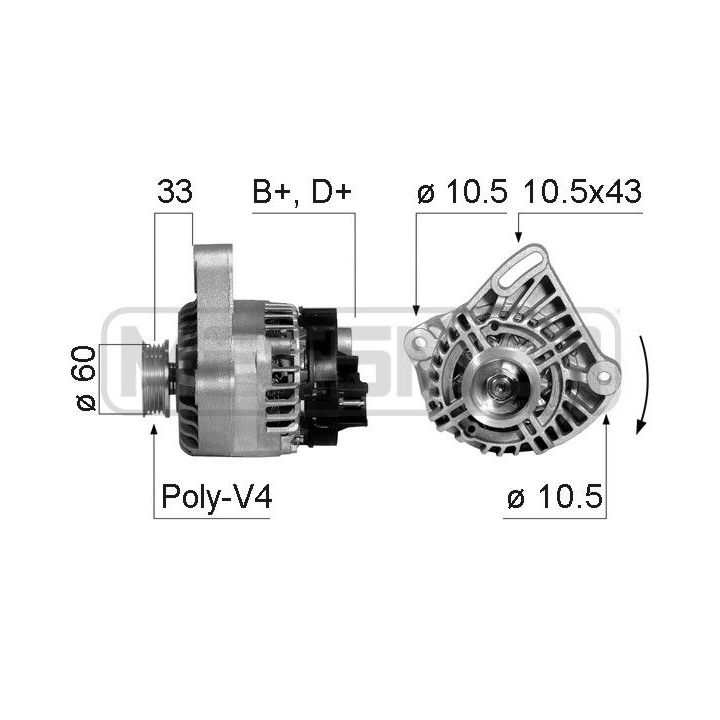 Kintamosios srovės generatorius ERA 210348