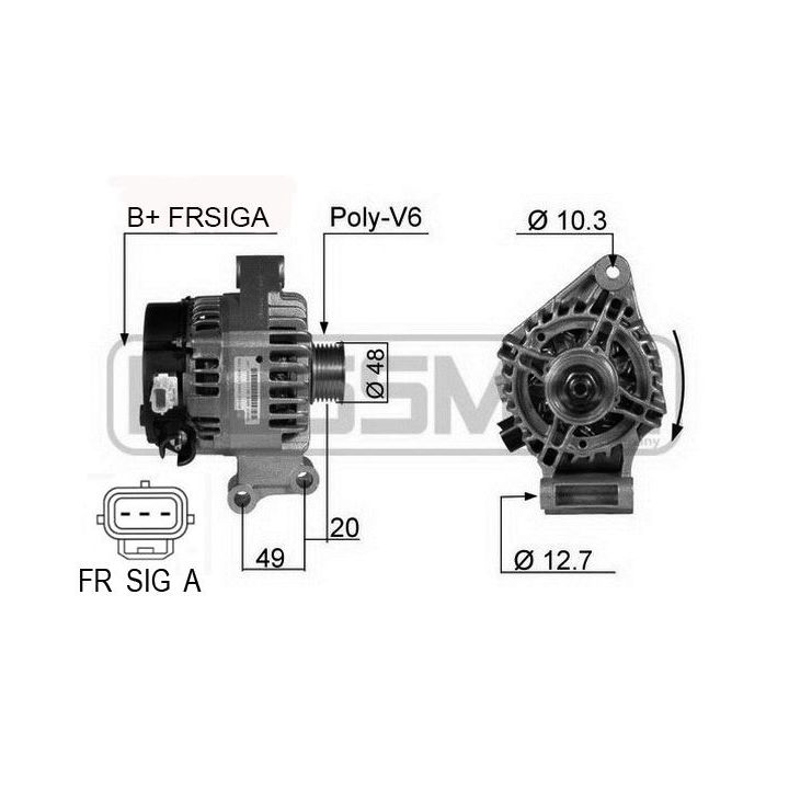 Kintamosios srovės generatorius ERA 210357A