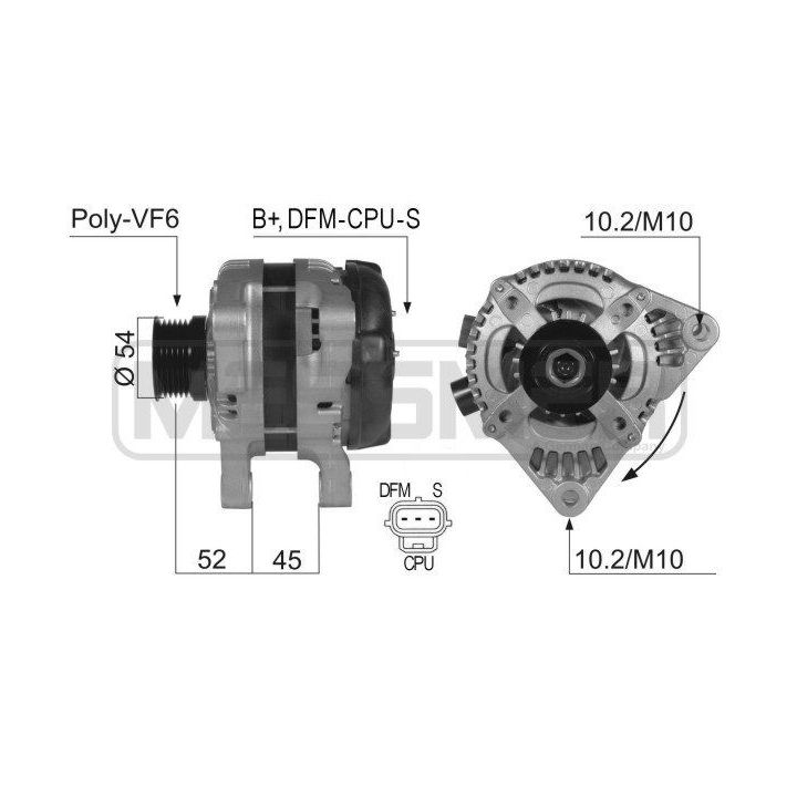 Kintamosios srovės generatorius ERA 210358A