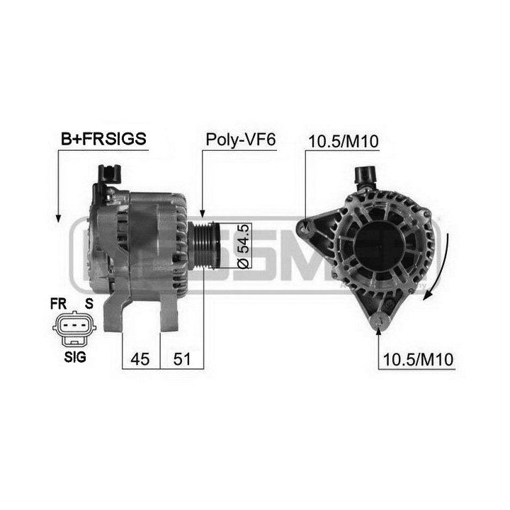 Kintamosios srovės generatorius ERA 210432A