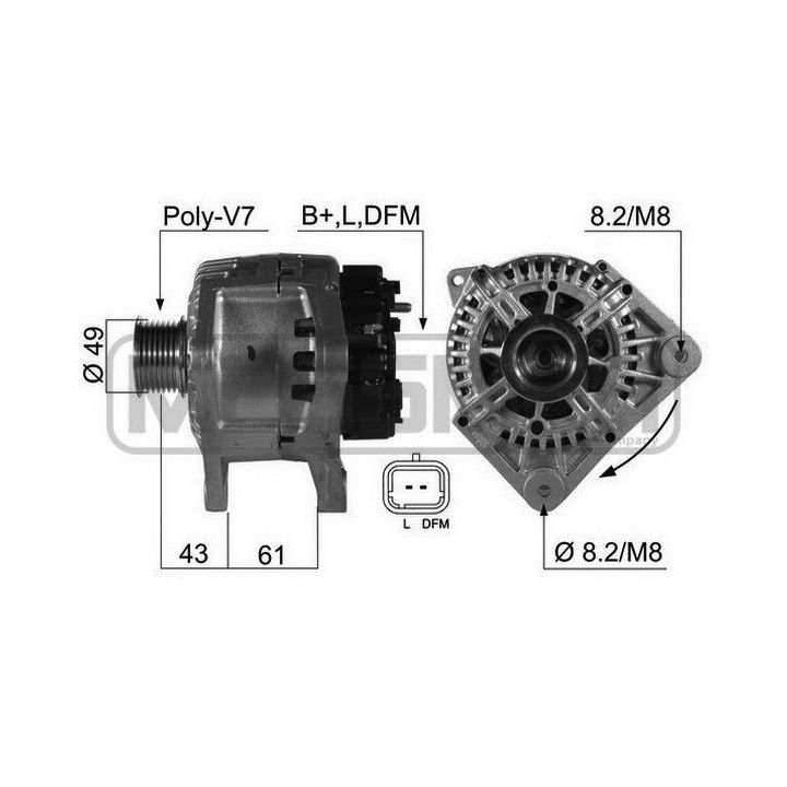 Kintamosios srovės generatorius ERA 210472