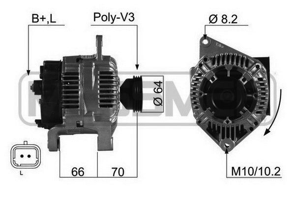 Kintamosios srovės generatorius ERA 210489R
