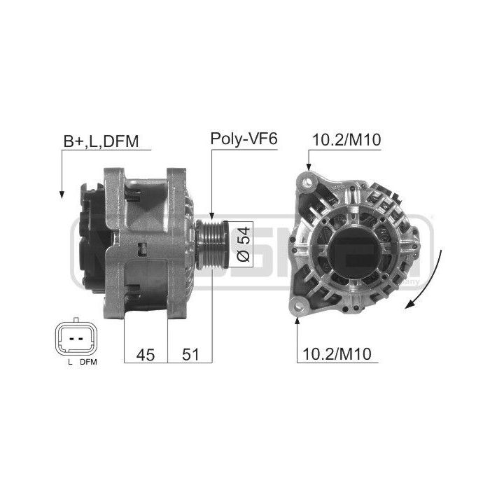 Kintamosios srovės generatorius ERA 210507R