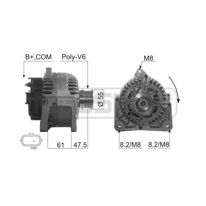 Kintamosios srovės generatorius ERA 210515