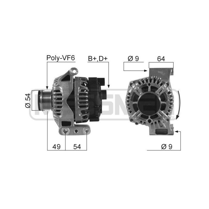 Kintamosios srovės generatorius ERA 210550A