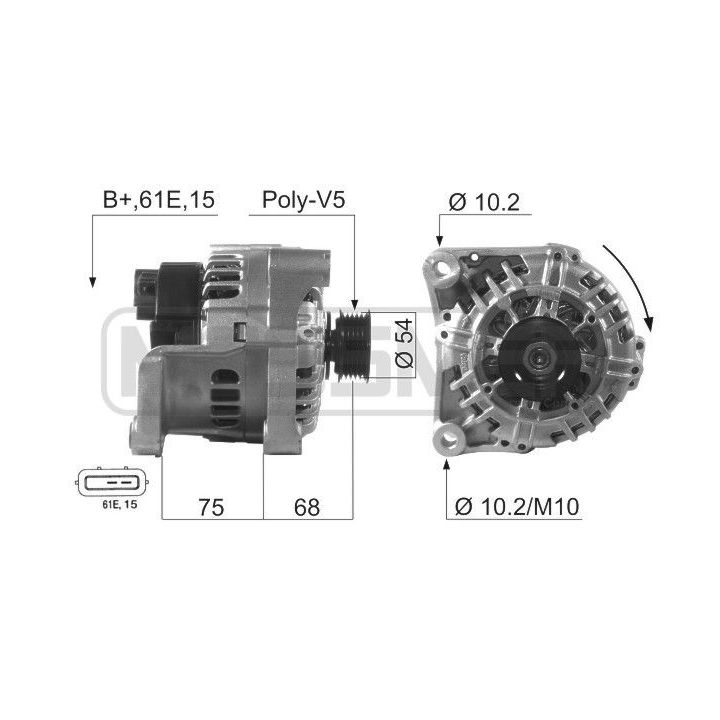 Kintamosios srovės generatorius ERA 210571A