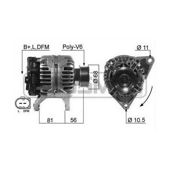 Kintamosios srovės generatorius ERA 210572