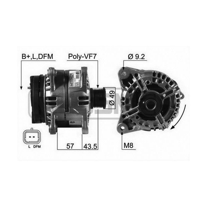 Kintamosios srovės generatorius ERA 210579A