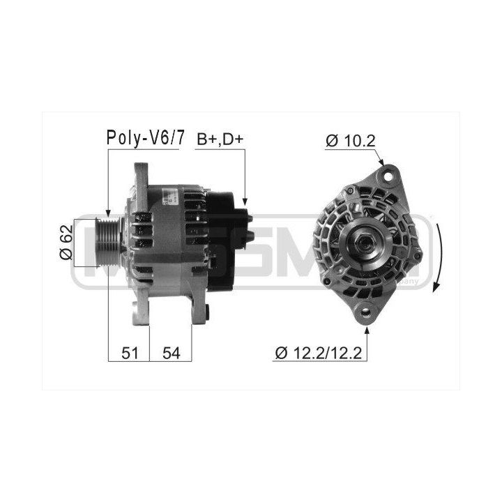 Kintamosios srovės generatorius ERA 210631A