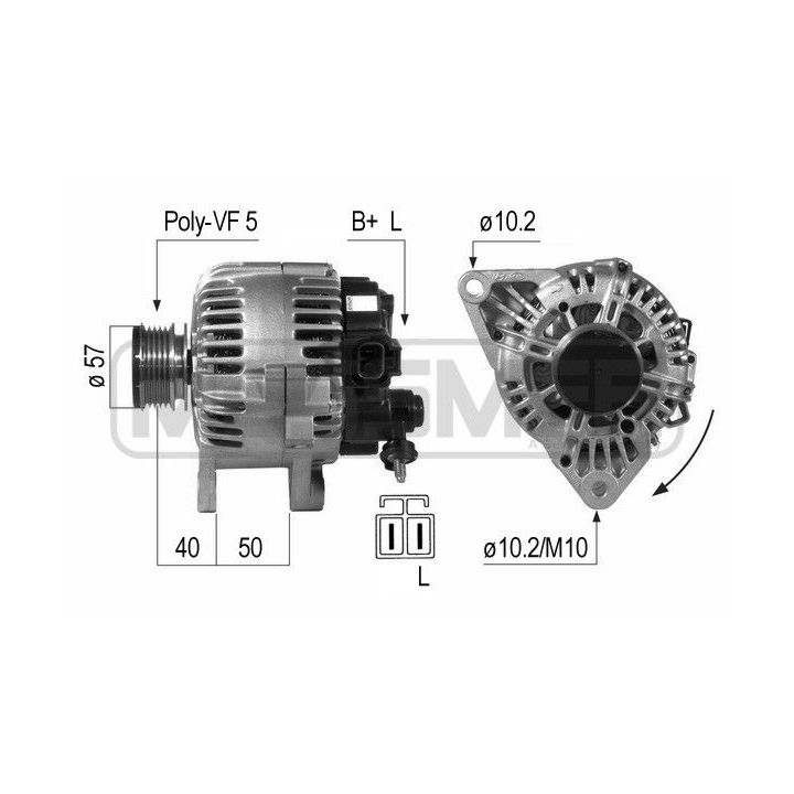Kintamosios srovės generatorius ERA 210650A