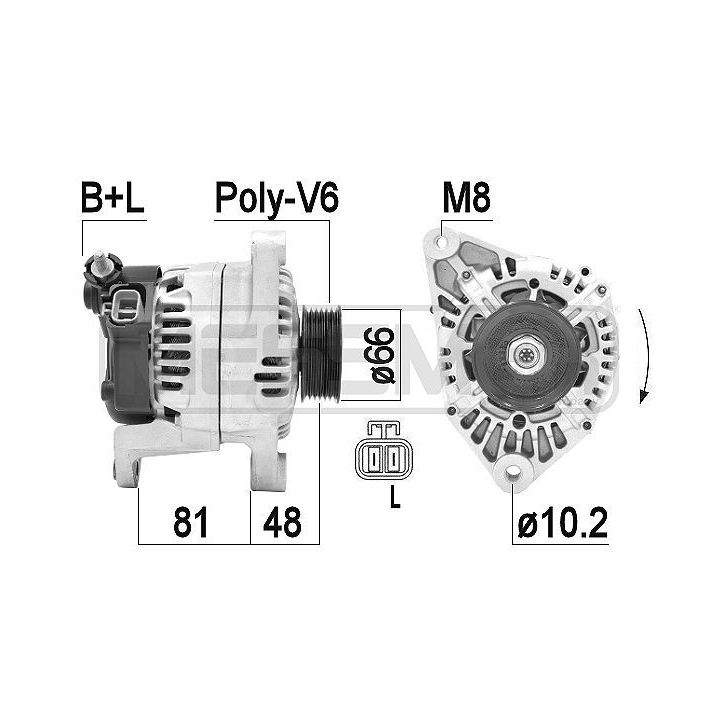 Kintamosios srovės generatorius ERA 210655