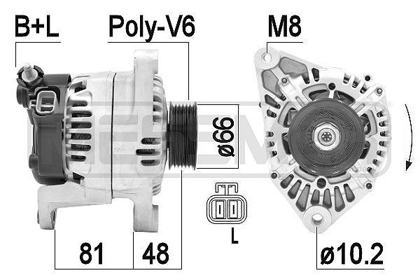Kintamosios srovės generatorius ERA 210655