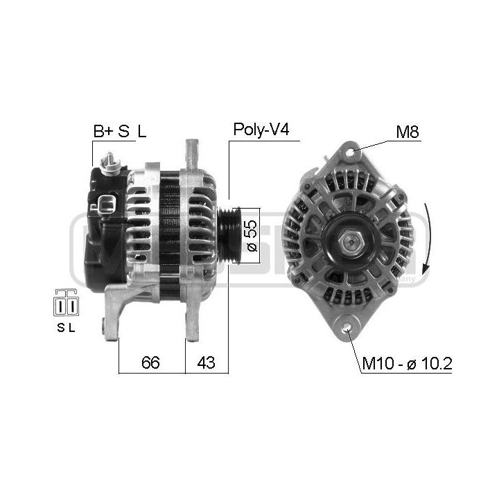 Kintamosios srovės generatorius ERA 210658
