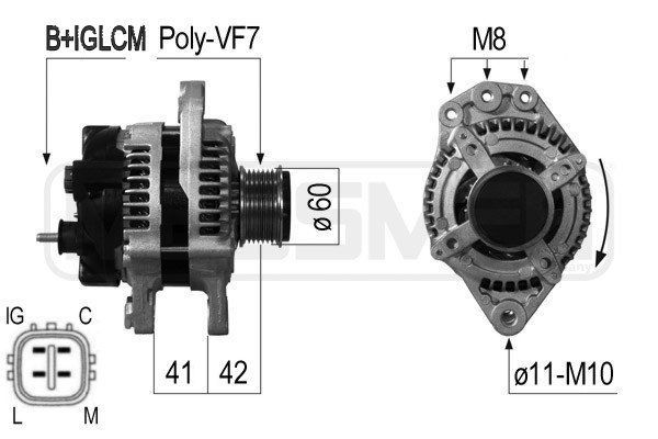 Kintamosios srovės generatorius ERA 210675A