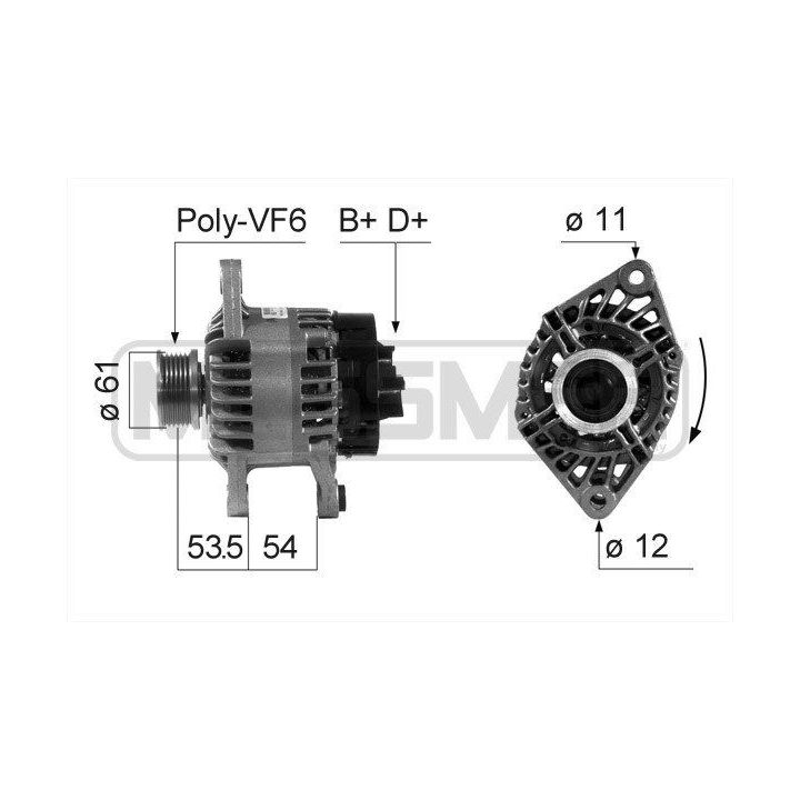 Kintamosios srovės generatorius ERA 210686