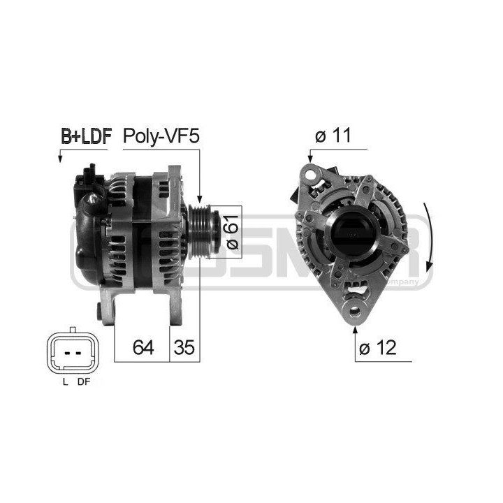 Kintamosios srovės generatorius ERA 210688