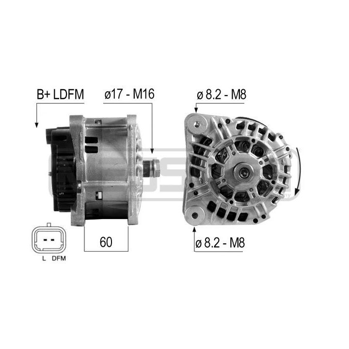 Kintamosios srovės generatorius ERA 210701