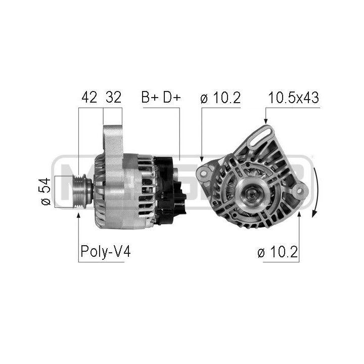 Kintamosios srovės generatorius ERA 210743