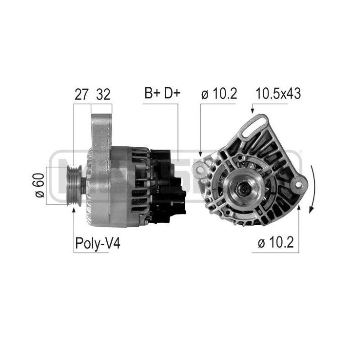 Kintamosios srovės generatorius ERA 210756
