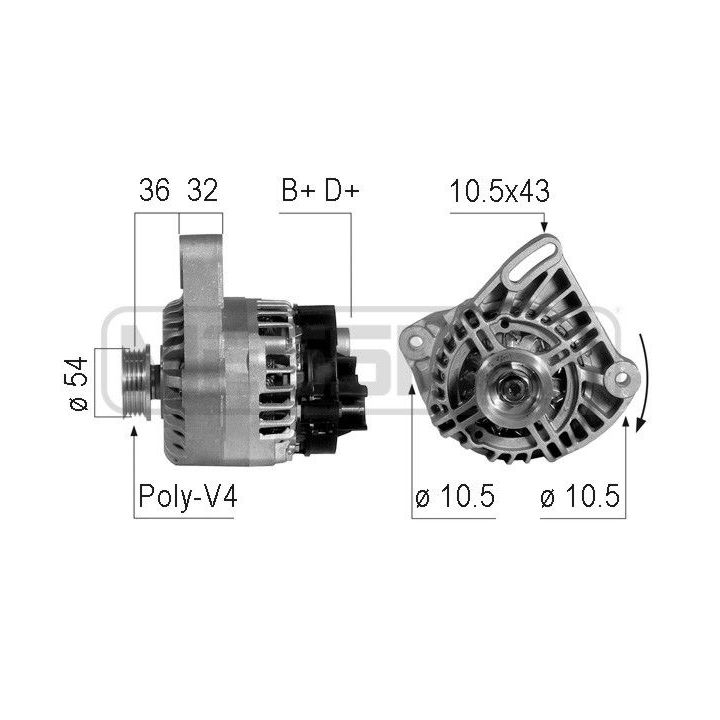 Kintamosios srovės generatorius ERA 210757
