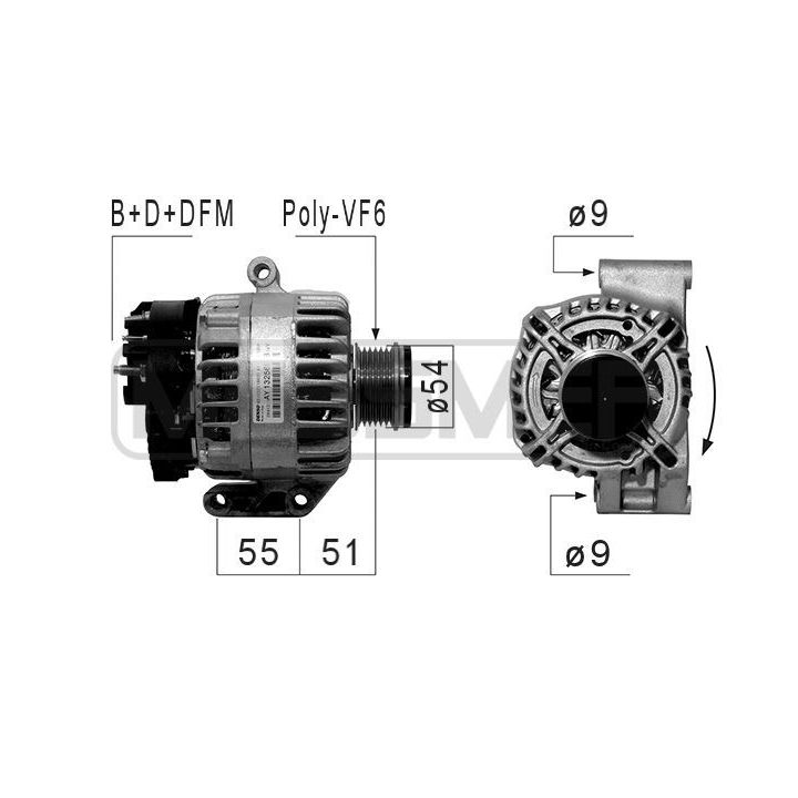 Kintamosios srovės generatorius ERA 210833A
