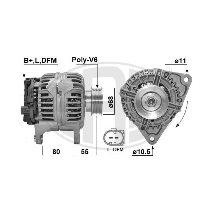 Kintamosios srovės generatorius ERA 210847