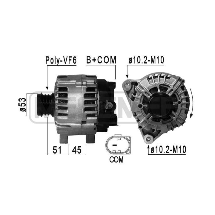 Kintamosios srovės generatorius ERA 210877A