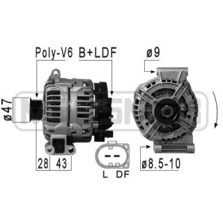 Kintamosios srovės generatorius ERA 210887A