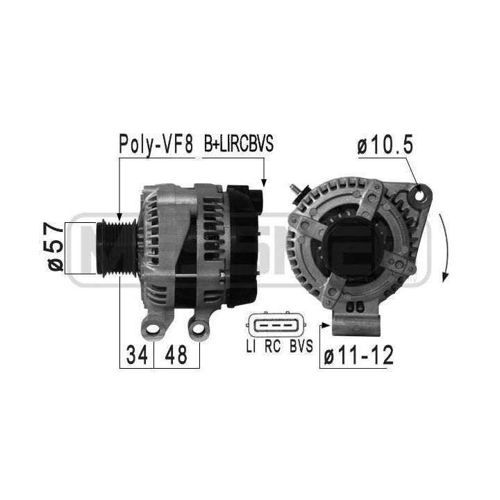Kintamosios srovės generatorius ERA 210902A