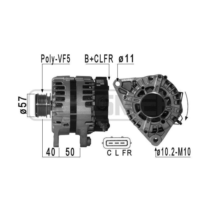 Kintamosios srovės generatorius ERA 210942R
