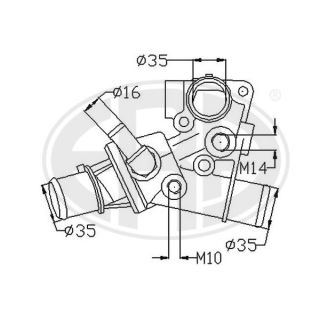 Termostatas, aušinimo skystis ERA 350182