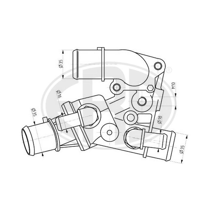 Termostatas, aušinimo skystis ERA 350250