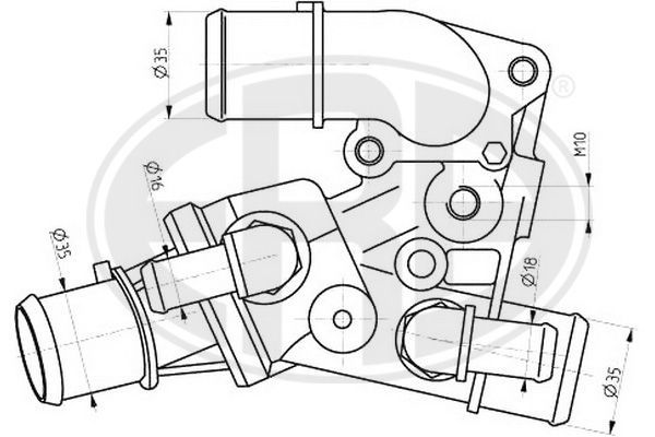 Termostatas, aušinimo skystis ERA 350250
