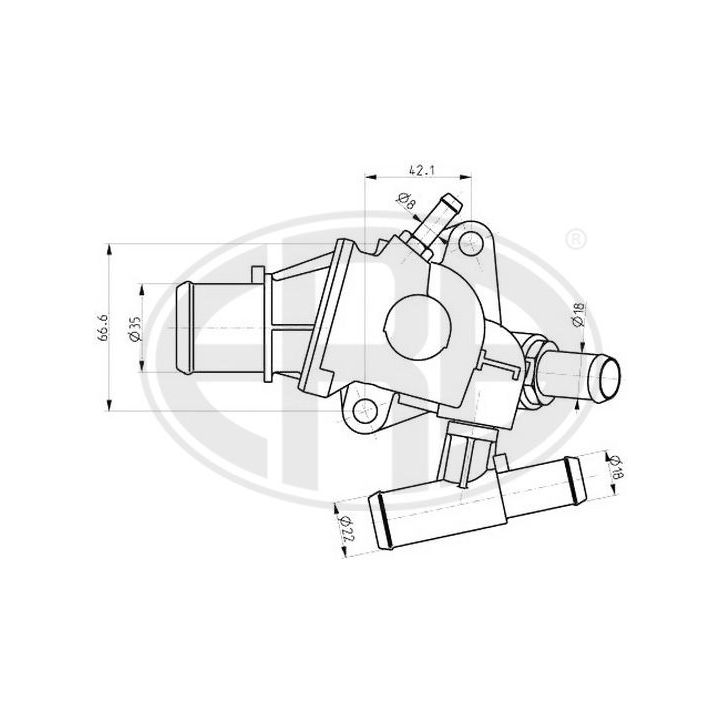 Termostatas, aušinimo skystis ERA 350339