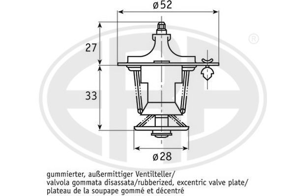 Termostatas, aušinimo skystis ERA 350353