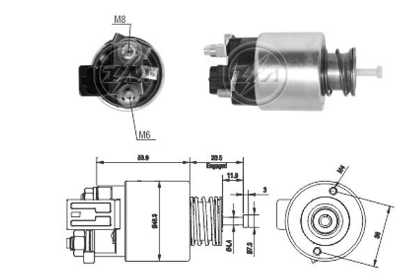 Solenoidinis jungiklis, starteris ERA ZM1261